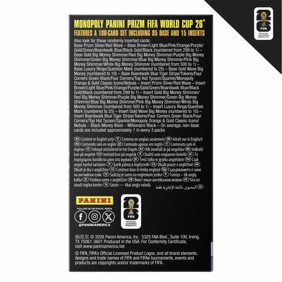 Monopoly Panini Prizm: Fifa World Cup Trading Cards Booster Box  