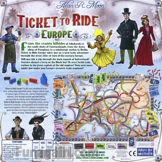 Asmodee Tkt To Ride Euro 00  Подаръци и играчки