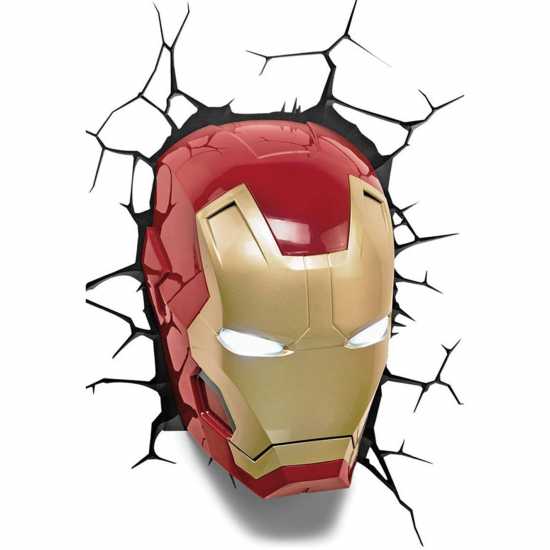 3D Marvel Iron Man Face Light