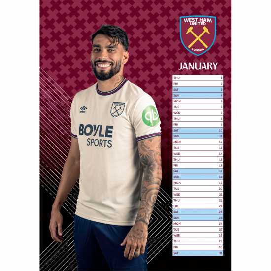 Grange Wanderers 2026 Calendar Уест Хам Юнайтед 