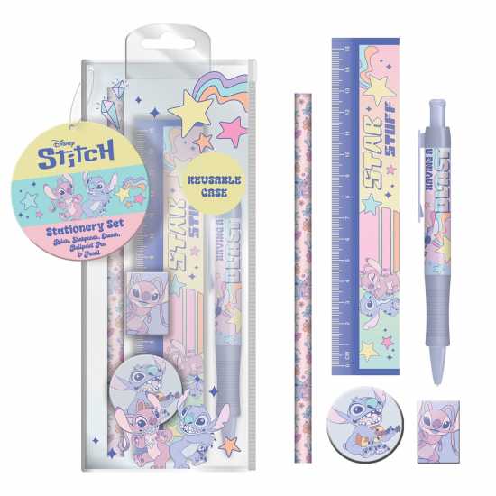 Character & Stitch (Planetary) 5Pc Stationery Set  