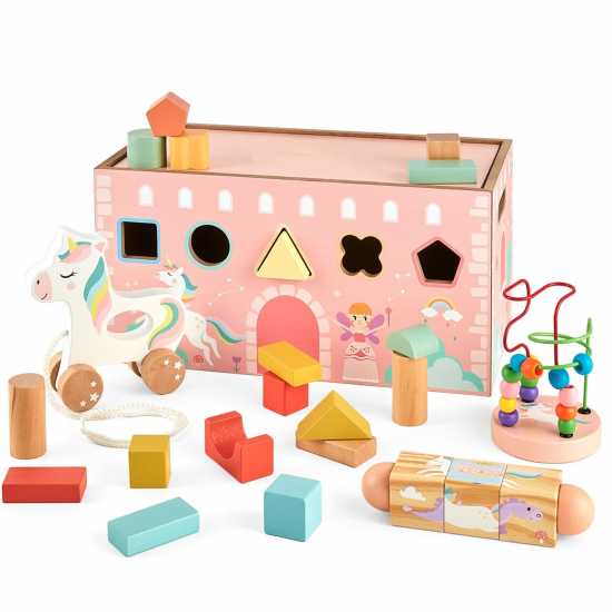 Tooky Toy Wooden Unicorn 6-In-1 Activity Set  Подаръци и играчки