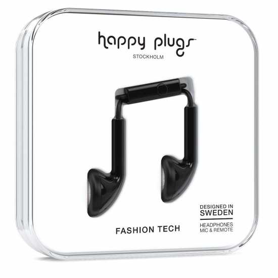 Happy Plugs Earbud Headphones Black Слушалки