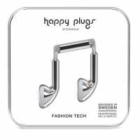 Happy Plugs Earbud Headphones Silver Слушалки