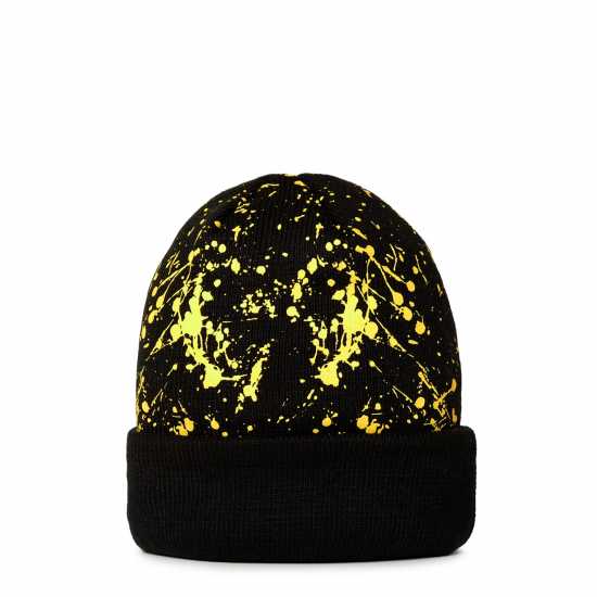 New Era Splatter Beanie Juniors Черно Шапки с козирка