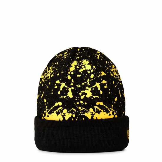 New Era Splatter Beanie Juniors Черно Шапки с козирка