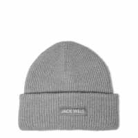 Jack Wills Rib Knitted Beanie 61 Grey Marl Шапки с козирка
