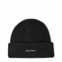 Jack Wills Rib Knitted Beanie 61 Black Шапки с козирка