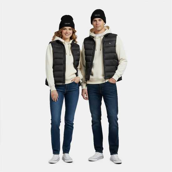 Jack Wills Adults Rib Knitted Beanie Черно 