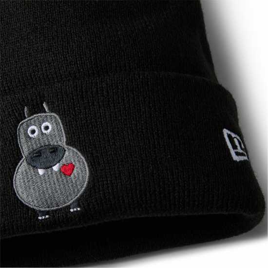 New Era Animal Beanie Juniors Черно Шапки с козирка