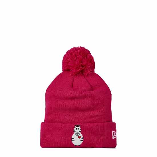New Era Animal Pom Pom Beanie Juniors Тъмно розово Шапки с козирка