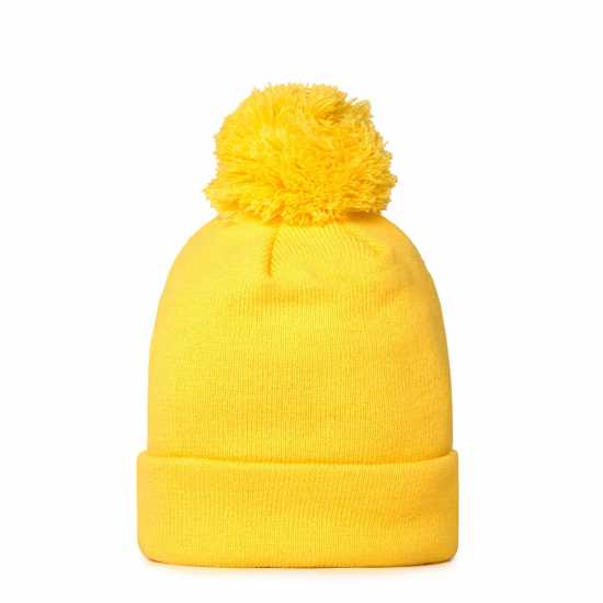 Шапки с козирка New Era Animal Pom Pom Beanie Juniors Средно жълто New Era Animal Pom Pom Beanie Juniors Средно жълто Шапки с козирка