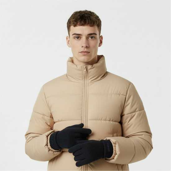 Jack Wills Adults Knitted Fleece Gloves Морска синьо 