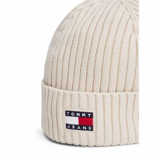 Tommy Jeans Women's Flag Ribbed Knit Beanie Новинарска хартия 