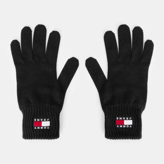 Tommy Jeans Tj Flag Gloves Ld54 Black Tommy Jeans Tj Flag Gloves Ld54 Black