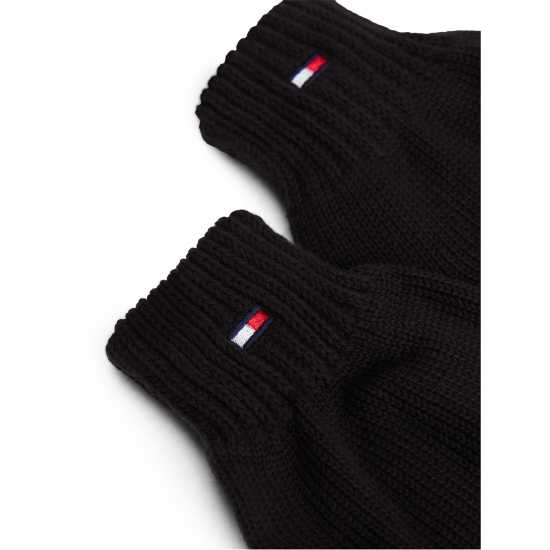Tommy Hilfiger Kids' Small Flag Knitted Gloves Черно BDS Tommy Hilfiger Kids' Small Flag Knitted Gloves Черно BDS