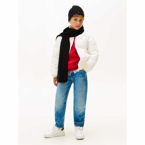 Tommy Hilfiger Kids Small Flag Knitted Scarf Черно BDS 