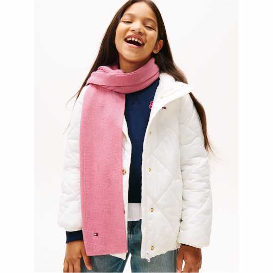 Tommy Hilfiger Kids Small Flag Knitted Scarf Мистичен розов THC 