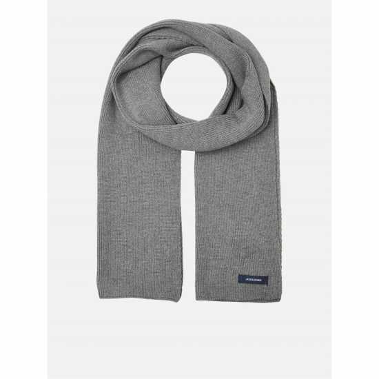 Jack And Jones Dna Cotton Scarf Mens Grey Melange Jack And Jones Dna Cotton Scarf Mens Grey Melange