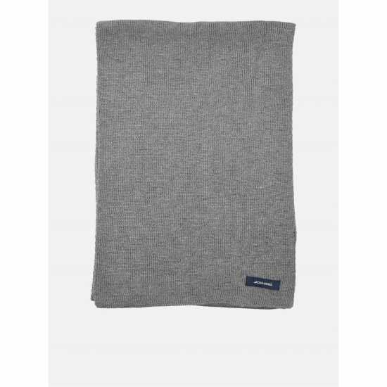 Jack And Jones Dna Cotton Scarf Mens Grey Melange Jack And Jones Dna Cotton Scarf Mens Grey Melange