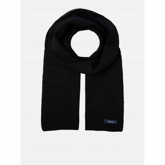 Jack And Jones Cotton Scarf Mens Black Jack And Jones Cotton Scarf Mens Black