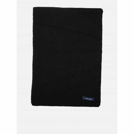 Jack And Jones Cotton Scarf Mens Black Jack And Jones Cotton Scarf Mens Black