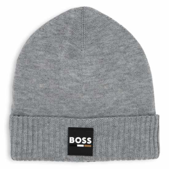 Boss Small Logo Beanie Juniors Сиво A32 Шапки с козирка
