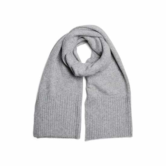 Pieces Women's Knit Midweight Scarf Светло сиво мел 