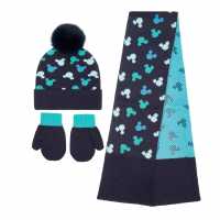 Character 3 Piece Set Childrens Мики Момчета Шапки с козирка