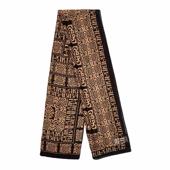 Ръкавици шапки и шалове Biba Шал С Лого Blair Logo Scarf Черно/Злато Biba Шал С Лого Blair Logo Scarf Черно/Злато Ръкавици шапки и шалове