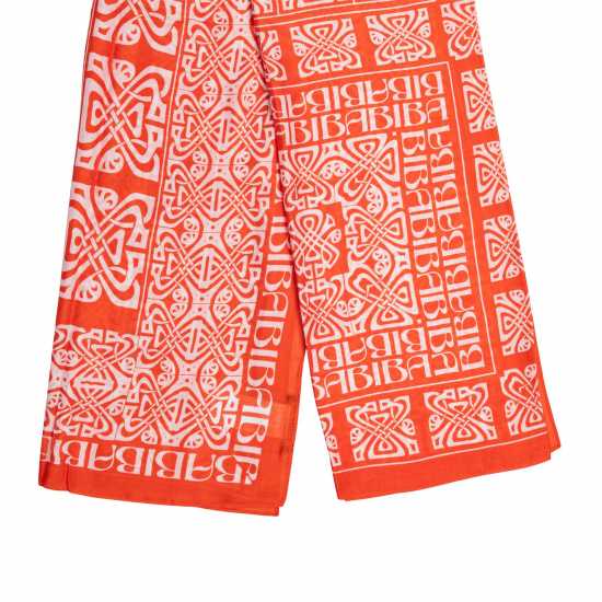 Biba Шал С Лого Blair Logo Scarf Оранжево/Бяло Ръкавици шапки и шалове