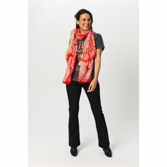 Biba Шал С Лого Blair Logo Scarf Оранжево/Бяло Ръкавици шапки и шалове