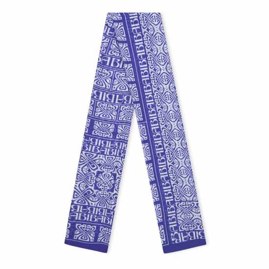 Biba Шал С Лого Blair Logo Scarf Синьо/Бяло Ръкавици шапки и шалове