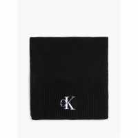 Calvin Klein Jeans Monologo Knitted Scarf Black Зимни аксесоари