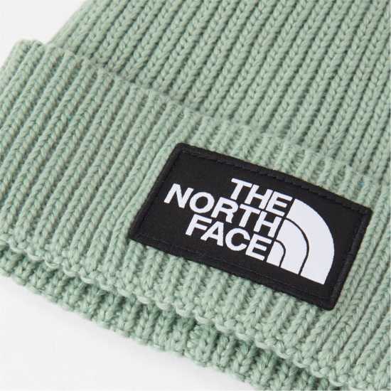 The North Face Logo Cuffed Beanie Slate Moss UBQ Шапки с козирка