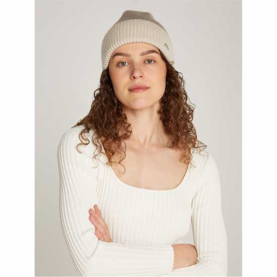 Ck Metal Two-Tone Chunky Beanie  