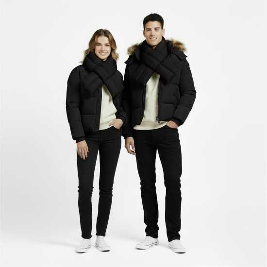 Jack Wills Puffer Midweight Scarf Черно Jack Wills Puffer Midweight Scarf Черно