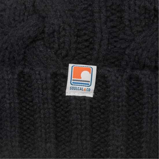 Шапки с козирка Soulcal Bobble Hat Adults Черно Soulcal Bobble Hat Adults Черно Шапки с козирка