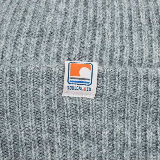 Шапки с козирка Soulcal Logo Beanie Adults Сиво Soulcal Logo Beanie Adults Сиво Шапки с козирка