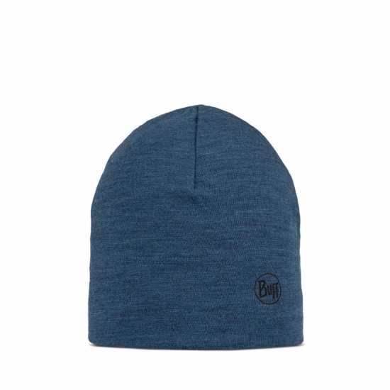 Buff Merino Beanie Adults Melange Blue Шапки с козирка