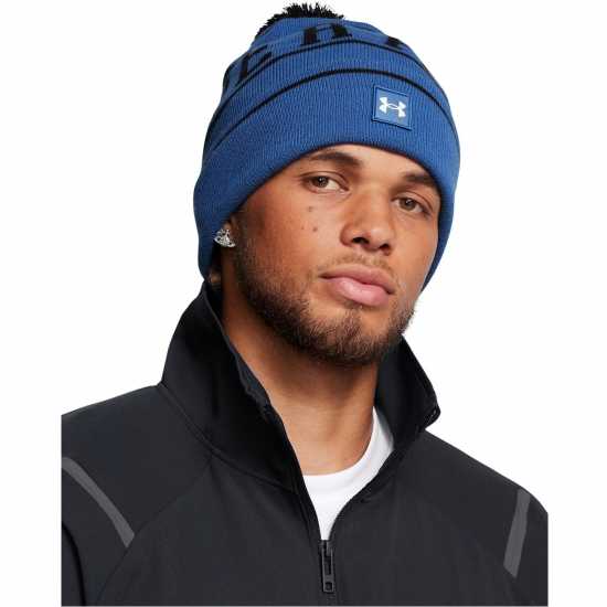 Шапки с козирка Under Armour Armour M Halftime Pom Beanie Beany Mens Синьо Under Armour Armour M Halftime Pom Beanie Beany Mens Синьо Шапки с козирка