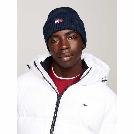 Шапки с козирка Tommy Jeans Heritage Core Beanie Морска синьо Tommy Jeans Heritage Core Beanie Морска синьо Шапки с козирка