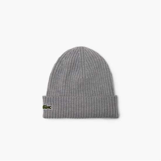 Шапки с козирка Lacoste Knit Beanie Grey YRD Lacoste Knit Beanie Grey YRD Шапки с козирка
