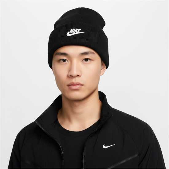 Nike Nsw Peak Beanie Sn54 Черно/Бяло Nike Nsw Peak Beanie Sn54 Черно/Бяло