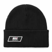 Societe Noir Noir Woven Patch Beanie ЧЕРНО/БЯЛО Шапки с козирка
