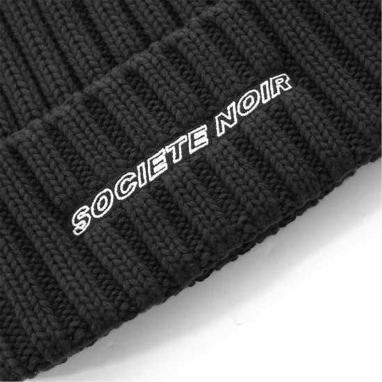 Societe Noir Noir Rib Beanie Черно Шапки с козирка