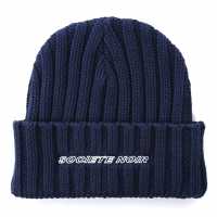 Societe Noir Noir Rib Beanie Морска синьо Шапки с козирка