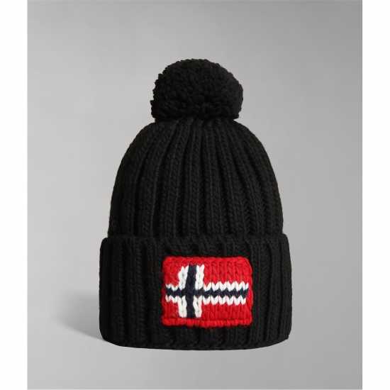 Шапки с козирка Napapijri Beanie Hat Черно Napapijri Beanie Hat Черно Шапки с козирка