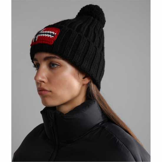 Шапки с козирка Napapijri Beanie Hat Черно Napapijri Beanie Hat Черно Шапки с козирка