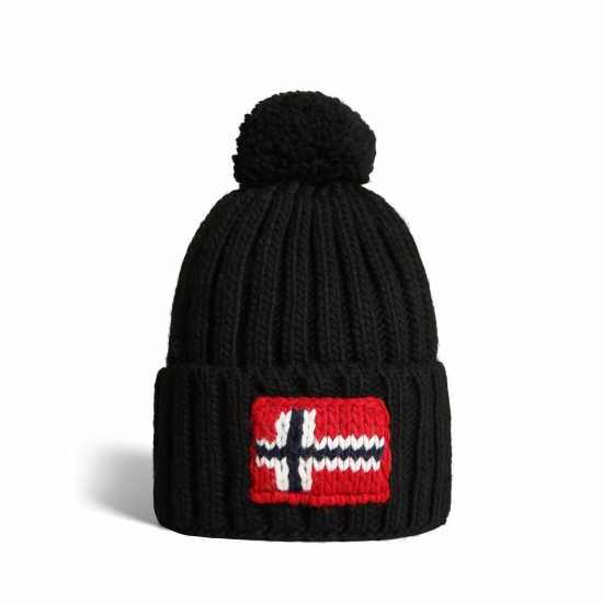 Шапки с козирка Napapijri Beanie Hat Черно Napapijri Beanie Hat Черно Шапки с козирка